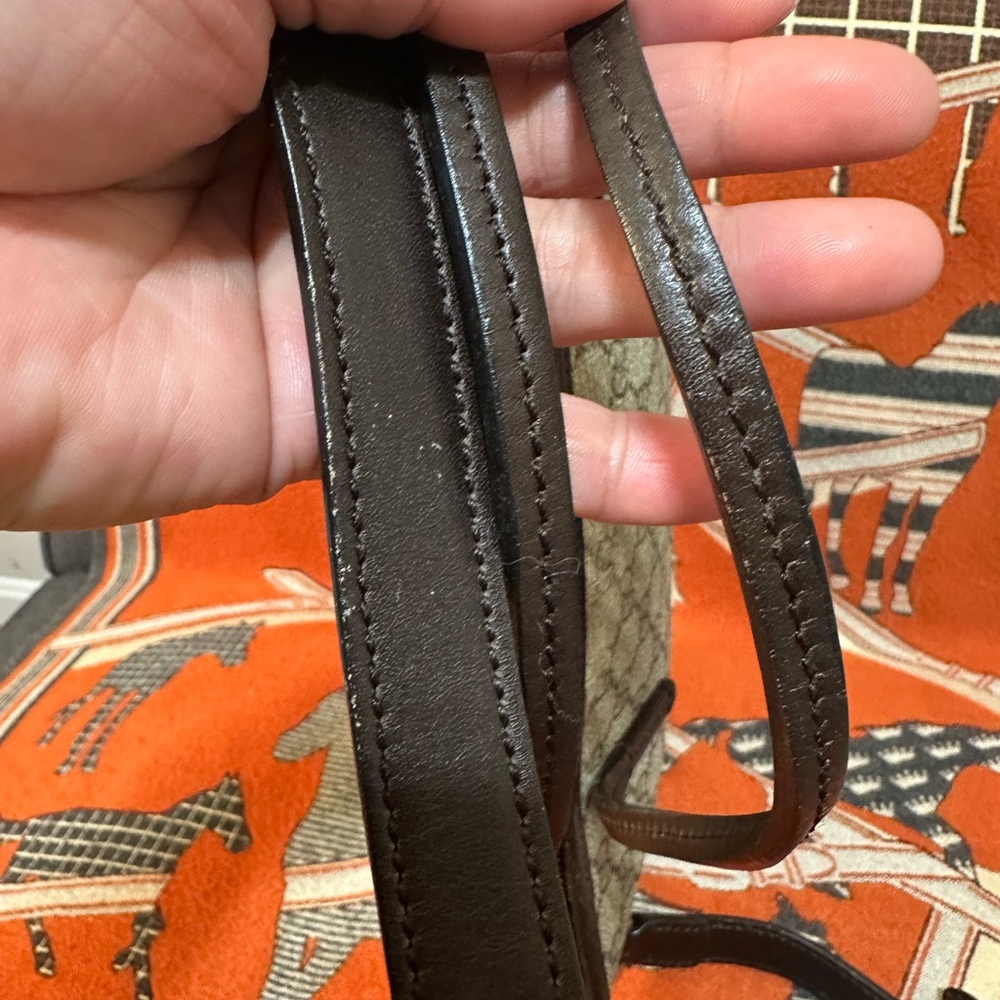 Gucci Gray and Black Monogram Tote - Picture 3 of 16